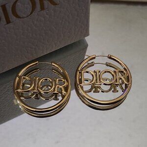 Dior hoop earrings with box